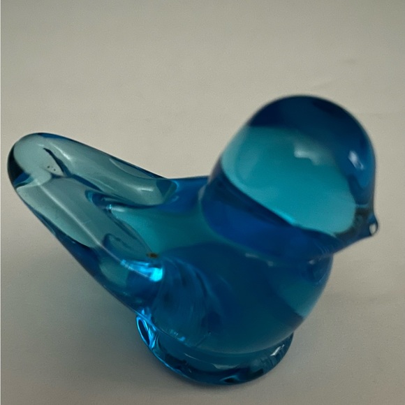 Blue Bird Of Happiness Vintage Hand Blown Art Glass Signed by Ron Ray 1993 - Picture 2 of 4